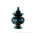 Black resin material head curtain rod wholesale